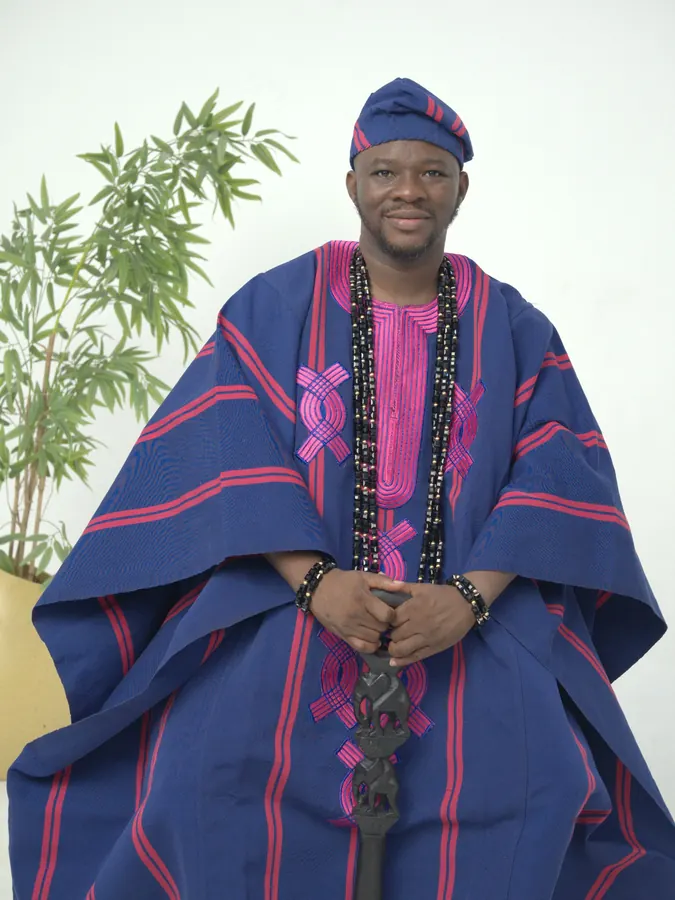 Grand boubou brodé indigo