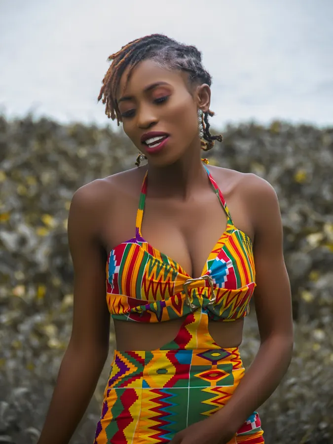 Ensemble kente, jupe et haut