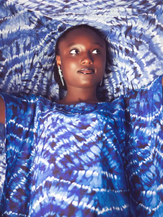 Foulard de tête adire