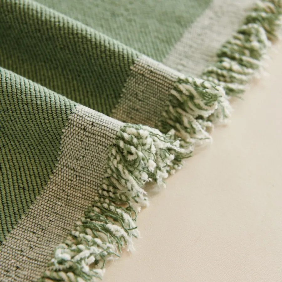 Plaid en coton sauge